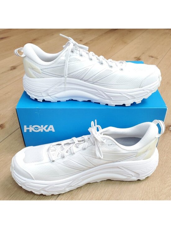 Hoka Mens 11.5 /Wmns 12.5 Mafate Speed 2 Running Trail Shoes Lunar White 1126851 main image 9